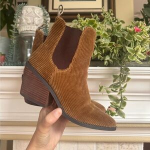Band of Gypsies Brown Corduroy Ankle Boots